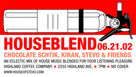 HouseBlend business card flyer