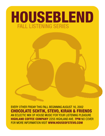 House Blend Fall Listening Series flyer